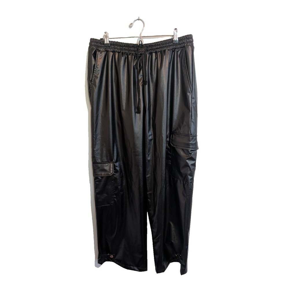 SHEIN Black Cargo Pants Size XL Drawstring